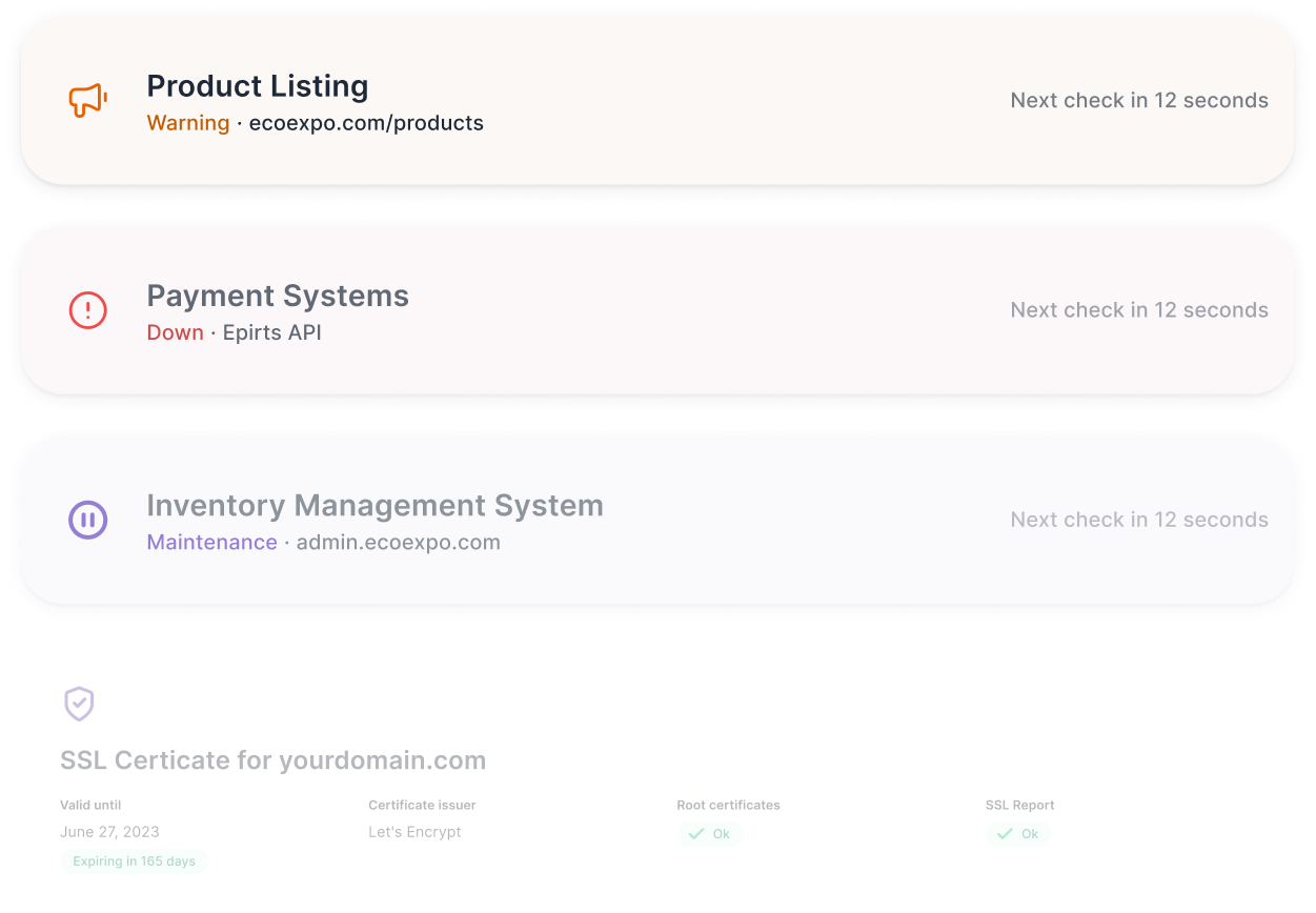 Status Advanced Uptime Monitoring